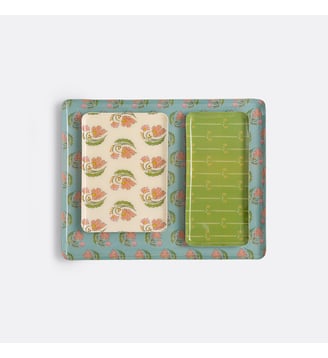 Lot de 3 plateaux imprimé floral - La Redoute Interieurs - Imprimé indienne