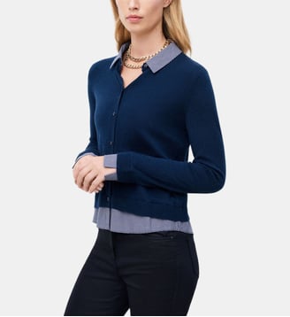 Pull mlenny - Motif uni - Caroll - Bleu marine