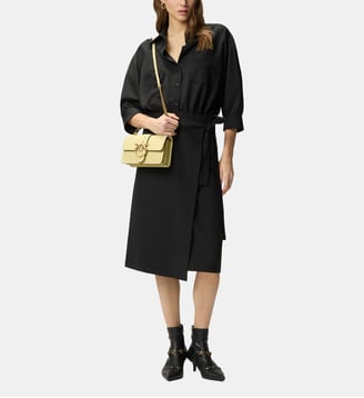 Robe midi avec haut chemise - Pinko - Limousine noire