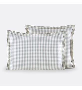 Taie d'oreiller coton seersucker - La Redoute Interieurs - Sauge