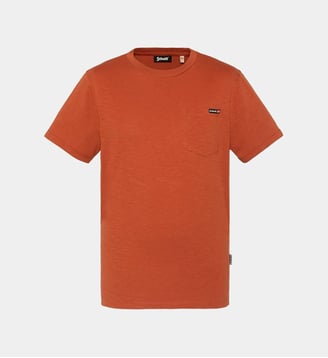 T-shirt effet flammé - Schott - Rouille