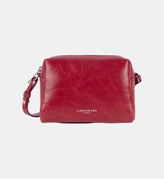 Sac trotteur Rétro Cube en cuir - Lancaster - Rouge