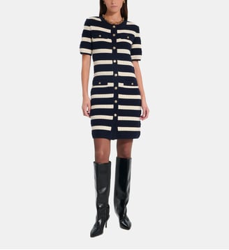 Robe Risma Rayures - Zapa - Ecrue