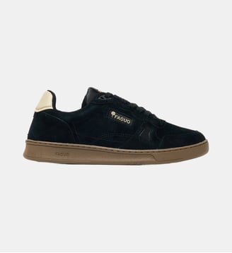Baskets basses en cuir nubuck - Faguo - Noir