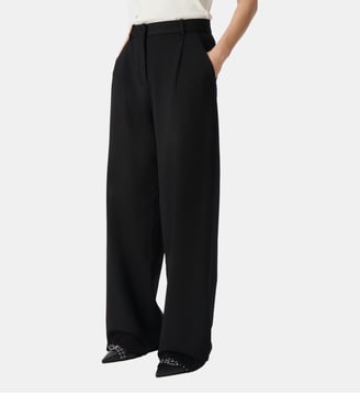 Pantalon de costume large maille Milano BUSINESS COLLECTION - Ikks - Noir