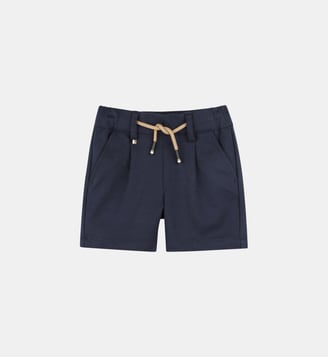 Short uni taille élastiquée - BOSS Kidswear - Bleu cargo