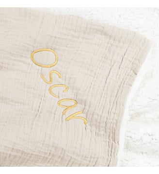 Couverture bébé gaze coton personnalisé Kumla - La Redoute Interieurs - Naturel