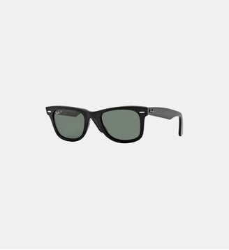 Lunettes de soleil carrées polarisées WAYFARER RB2140 - Ray Ban - Noir brillant