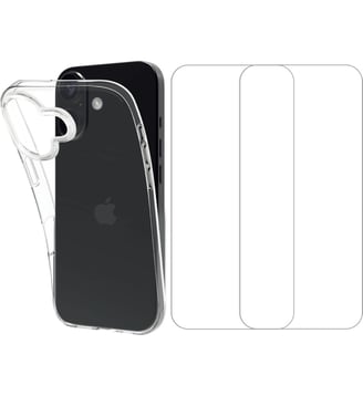 Pack iPhone 17 coque + verre trempé X2 - Essentiel B - Standard