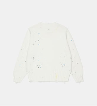 Pull col rond avec logo - MM6 Maison Margiela - Blanc cassé