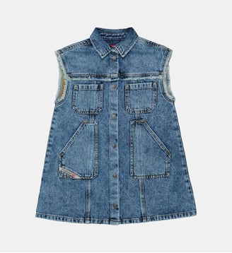 Robe en denim sans manches - Diesel Kids - Denim bleu