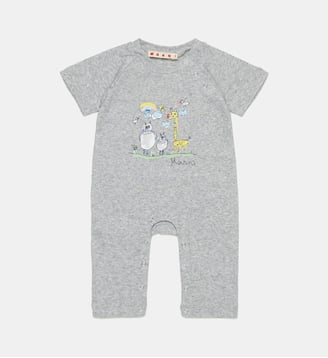 Combinaison pour bébé avec imprimé animaux - Marni - Inox gris mélangé