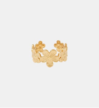 Bague fleurs acier inoxydable doré - Balaboosté - Doré