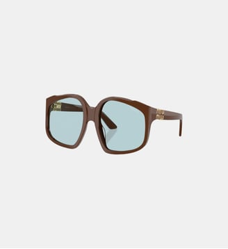 Lunettes de soleil Irrégulier MU A07S - Miu Miu - Chocolat