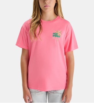T-shirt Palm coton  - Le Temps Des Cerises - Rose fluo