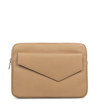 Pochette ordinateur Zoé accessoires en cuir - Lancaster - Ambre