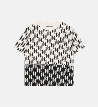 T-shirt à manches courtes - Karl Lagerfeld Kids - Noir et beige