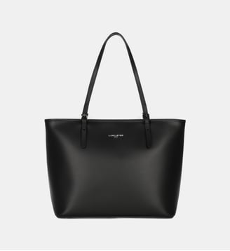 Grand sac cabas épaule Smooth en cuir - Lancaster - Noir