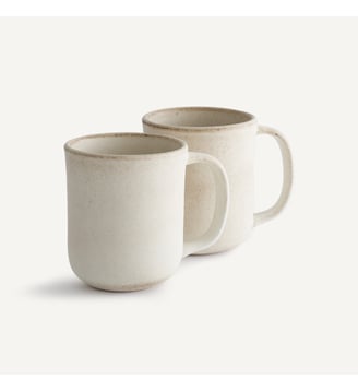 Lot de 2 mugs en grès émaillé - AM.PM - Beige