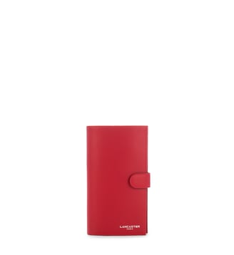 Porte-chéquier Constance en cuir - Lancaster - Rouge