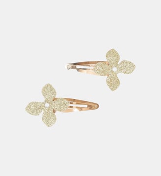 Barrette - Or métal fleurs paillettes - Tartine Et Chocolat - Doré