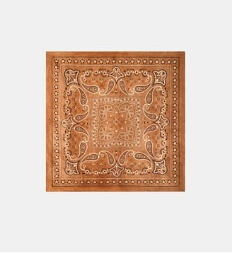 Foulard en soie imprimé bandana - Sandro - Marron et noir