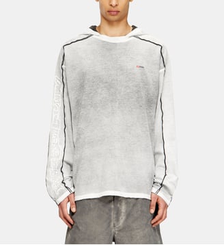 Sweat en coton avec effet spray de couleur - Diesel - Gris