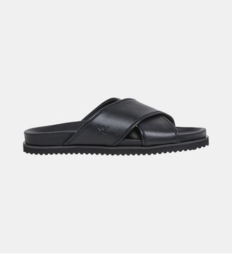 Sandale Croisée En Cuir Mikonos - Hackett London - Black