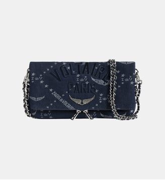 Pochette Rock Denim Monogram - Zadig&Voltaire - Bleu silent