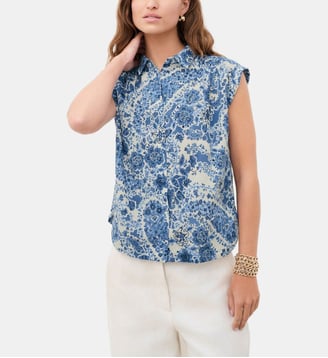Chemise celora - Motif imprimé - Coupe droite - Caroll - Bleu