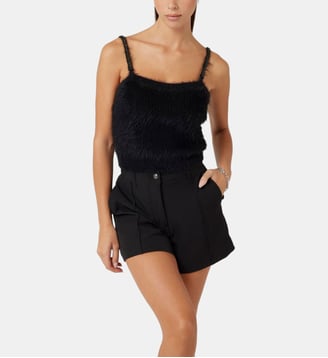 Top fil duveteux - Guess - Noir