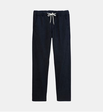 Pantalon 558 en denim stretch à taille élastiquée - Serge Blanco - Bleu foncé
