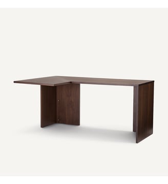 Plateau d'angle, en plaqué noyer longueur 165 cm AM.PM