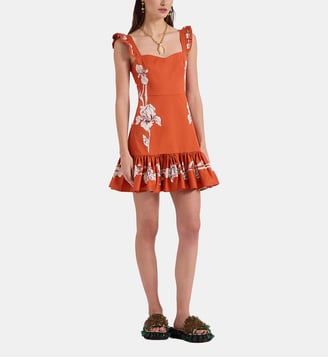 Robe Mini Gingerbread Iris Placée Dark Orang - La DoubleJ - Orange foncé