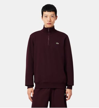 Sweatshirt col montant zippé molleton Lacoste