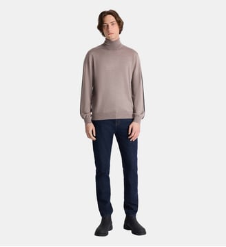 Pull laryan col roulé coupe regular - Fusalp - Falcon et noir