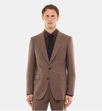 Veste en laine à micro-motif - Fursac - Mocha
