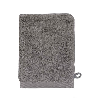 Gant de toilette uni en coton biologique, 650gr/m², ESSENTIEL - Alexandre Turpault - Gris galet