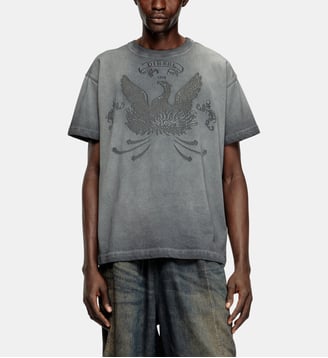 T-shirt avec phénix dévoré - Diesel - Gris