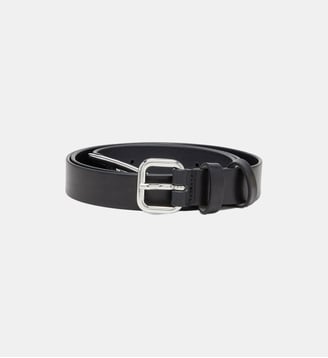2,4 cm ceinture en cuir avec extrémité en D - Diesel - Noir