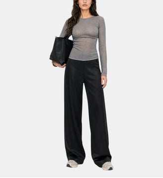 Top en laine mélangée gris anthracite - The Kooples - Gris clair