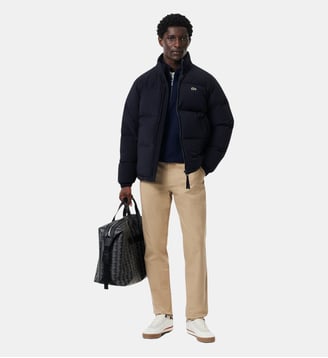 Doudoune à capuche déperlante - Lacoste - Bleu marine