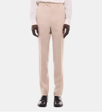 Pantalon de costume en flanelle Fursac