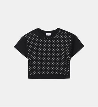 Top en coton avec strass Marc Jacobs Kids