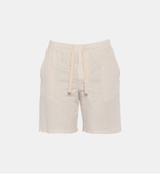 Short en lin mélangé - Schott - Beige