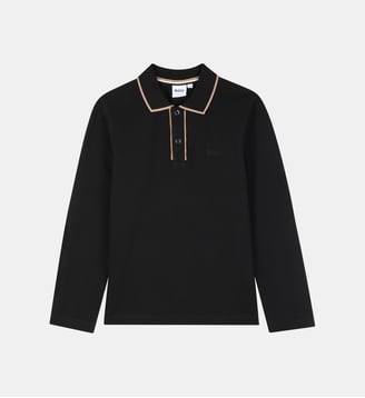 Polo manches longues - BOSS Kidswear - Black
