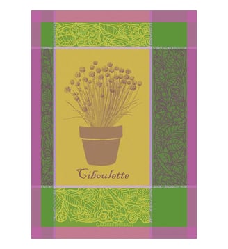 Torchon pur coton - Garnier Thiebaut - Menthol
