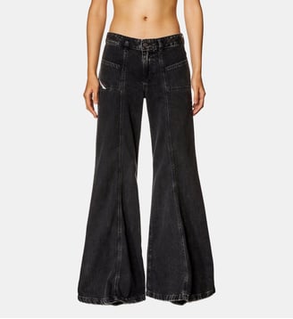 Bootcut and Flare Jeans - D-Akii - Diesel - Noir et gris foncé