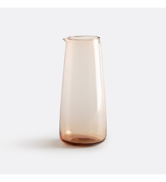 Carafe en verre coloré torsadé - La Redoute Interieurs - Pêche clair