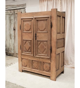 Grande armoire à revisiter Blandine N°519- Produit chiné - Debongout - Bois clair